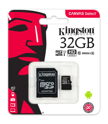 Atminties kortelė Kingston micro SD 32GB Class 10 U1 +adapteris